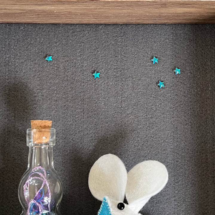 Blue Magpie Mouse Shadowbox