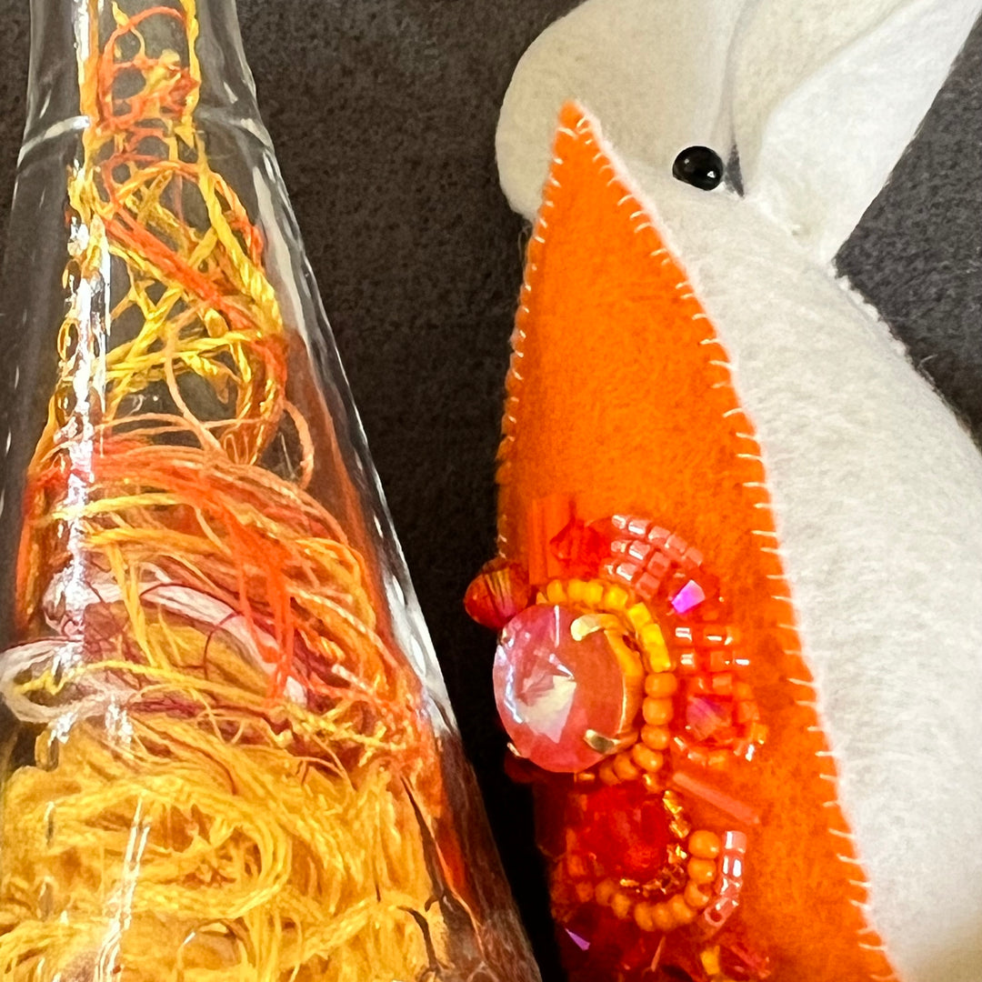 Orange Magpie Mouse Shadowbox