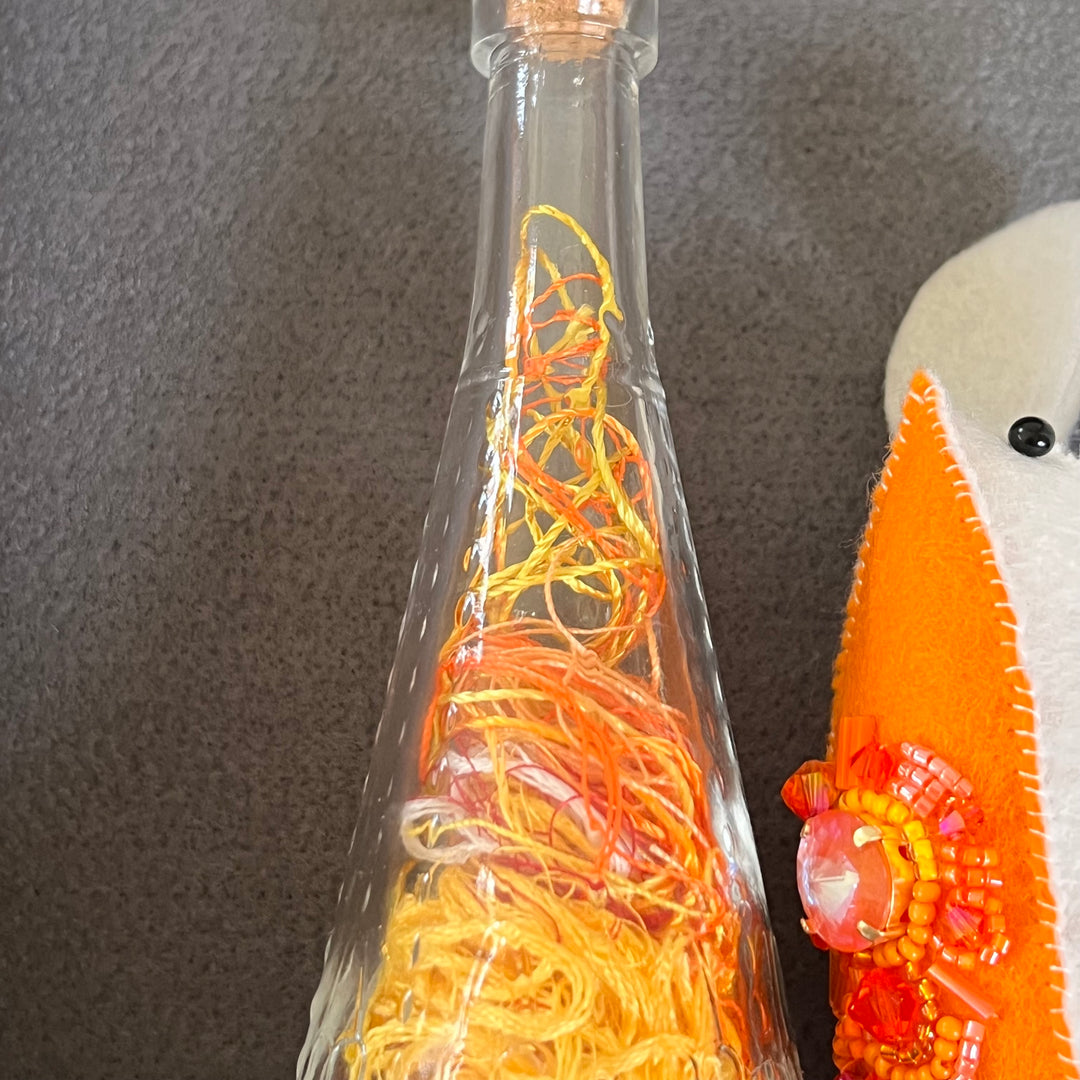 Orange Magpie Mouse Shadowbox