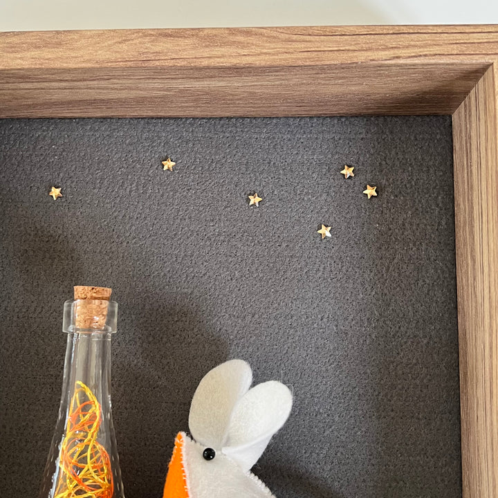 Orange Magpie Mouse Shadowbox
