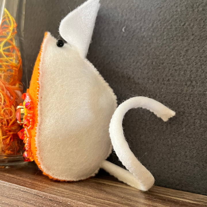 Orange Magpie Mouse Shadowbox