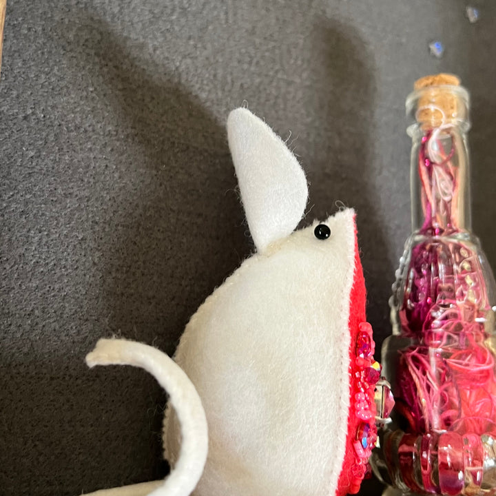 Pink Magpie Mouse Shadowbox