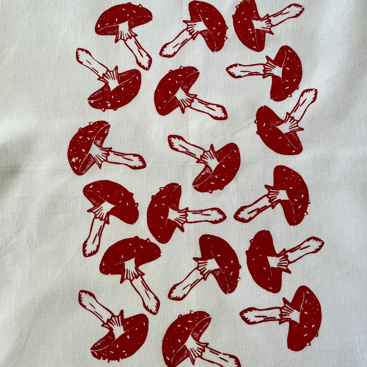 Mushroom Tea Towels ~ Screen Printed Cotton