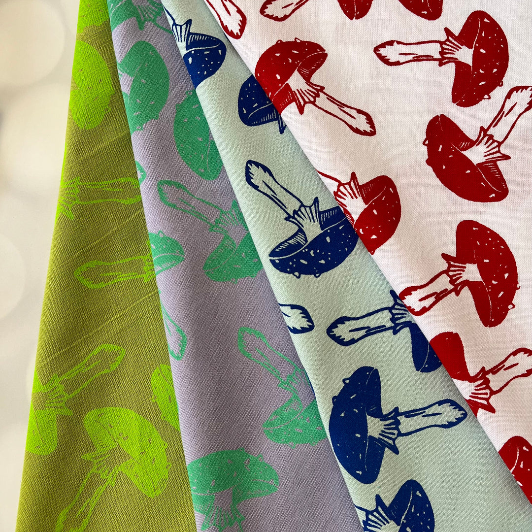 Mushroom Tea Towels ~ Screen Printed Cotton