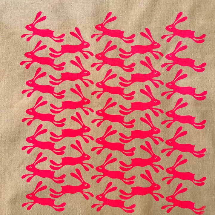 Silly Bunny Tea Towels ~ Screen Printed Cotton