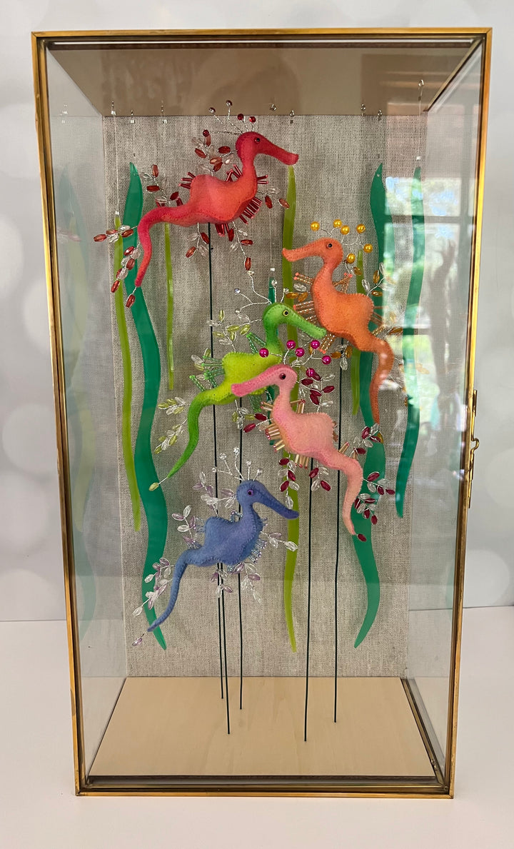 Rainbow Leafies ~ Leafy Sea Dragons Shadow Box
