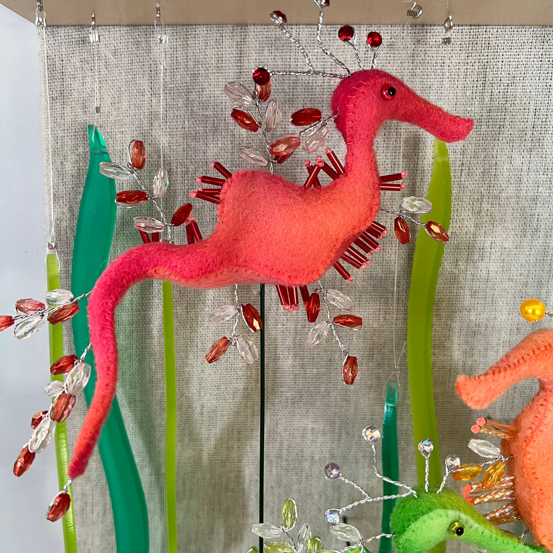 Rainbow Leafies ~ Leafy Sea Dragons Shadow Box