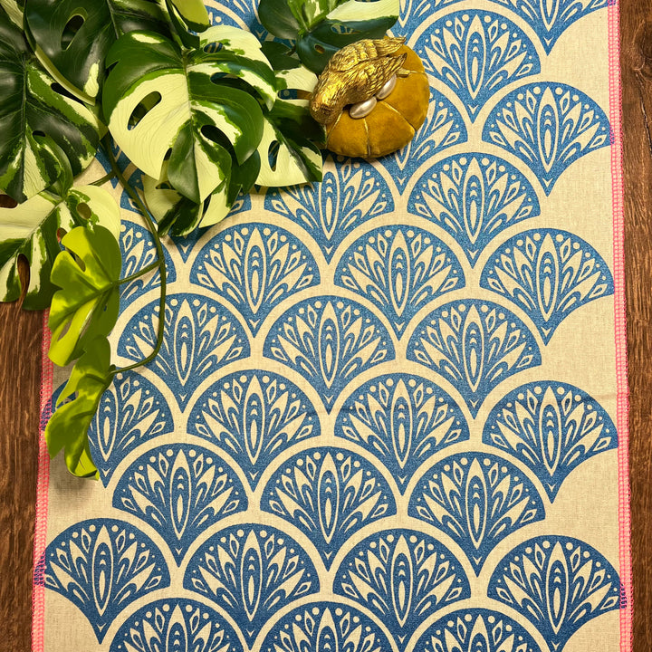 Natural Peacock Table Runner