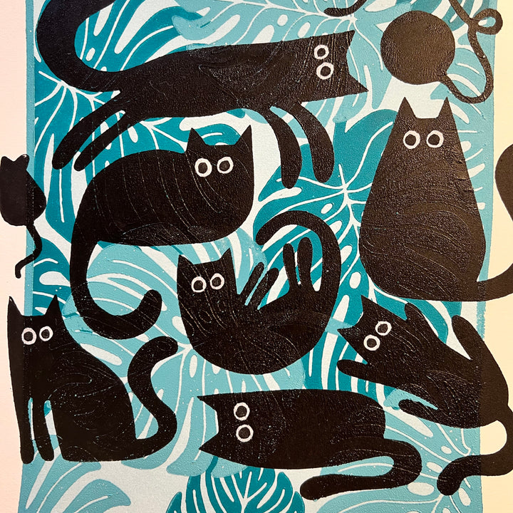 Treat Time Lino Print