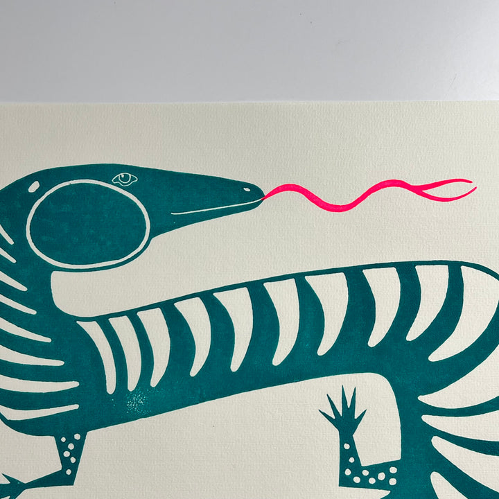 Cheeks Lino Print