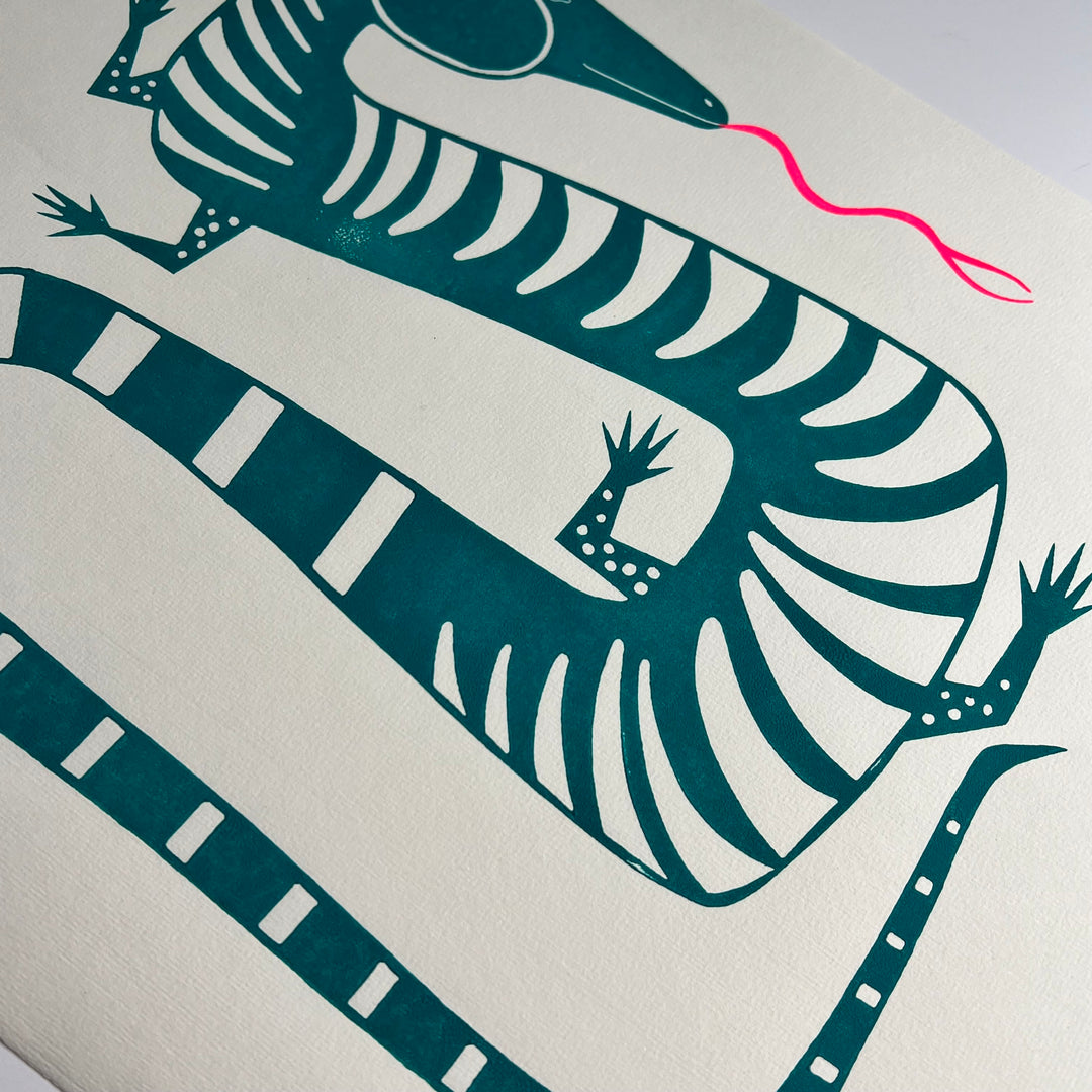 Cheeks Lino Print