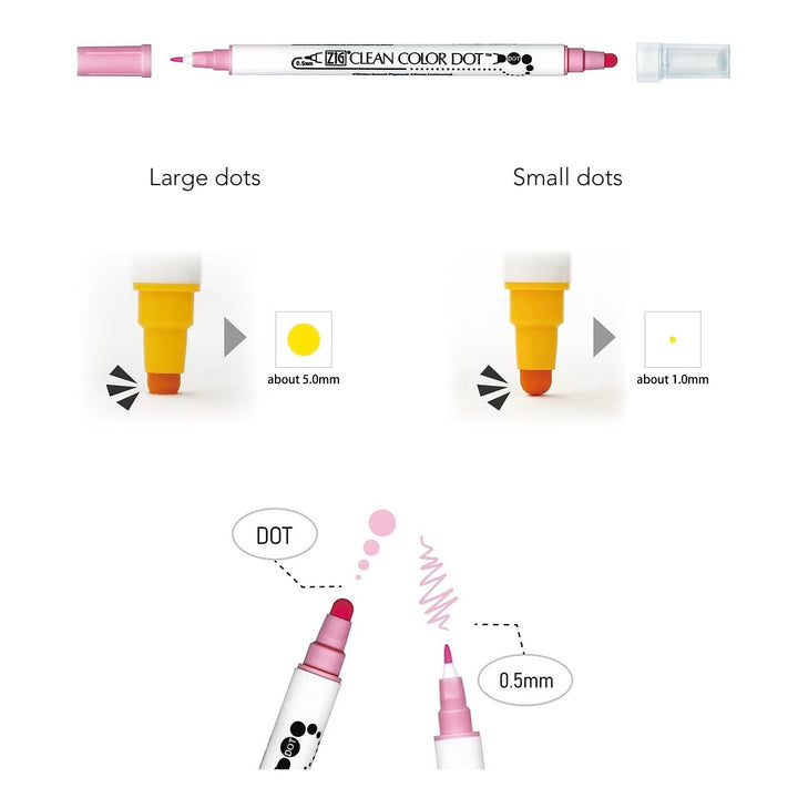ZIG Clean Color Metallic Dot Pens