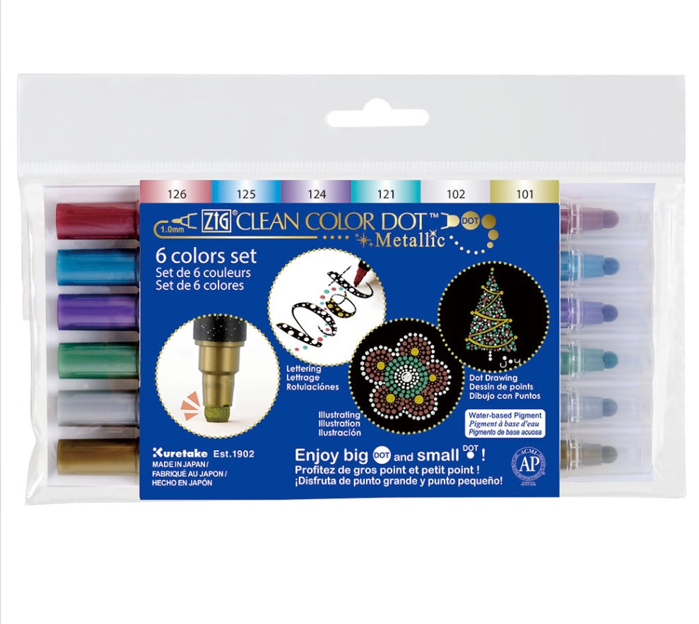 ZIG Clean Color Metallic Dot Pens