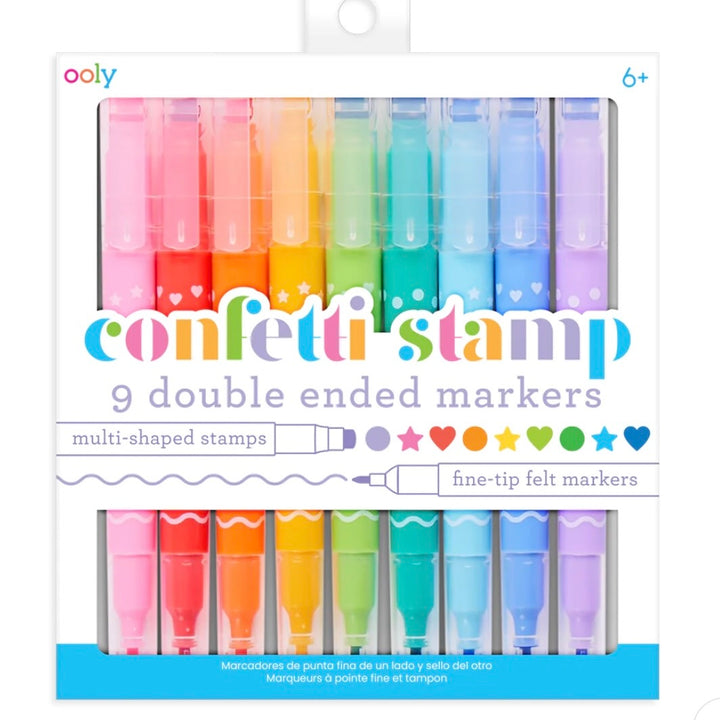 Confetti Stamp Double-Ended Markers