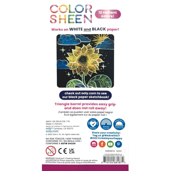 Color Sheen Metallic Colored Pencils