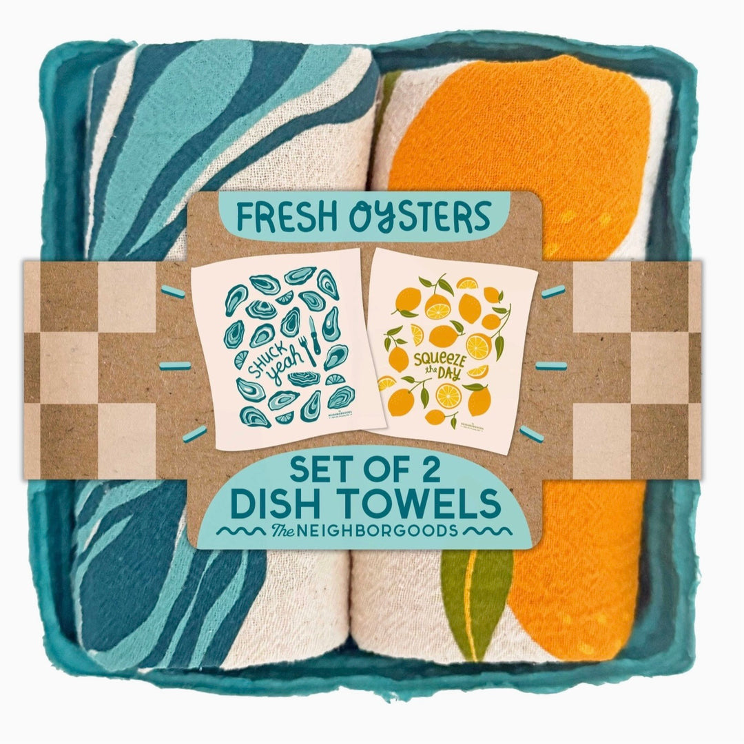 FRESH OYSTERS - Tea Towel Set of 2