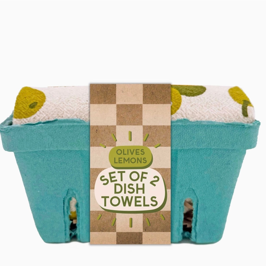 OLIVES WITH A TWIST - Tea Towel Set of 2