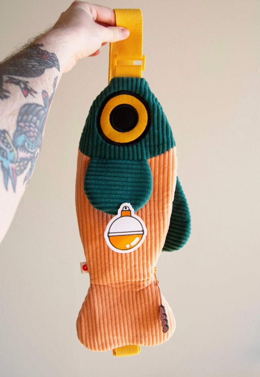 The Fish Bag - Coral/Dark Green