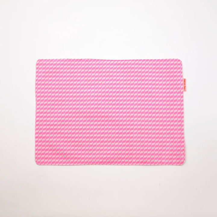 Aziza Pink Oilcloth Reversible Placemats