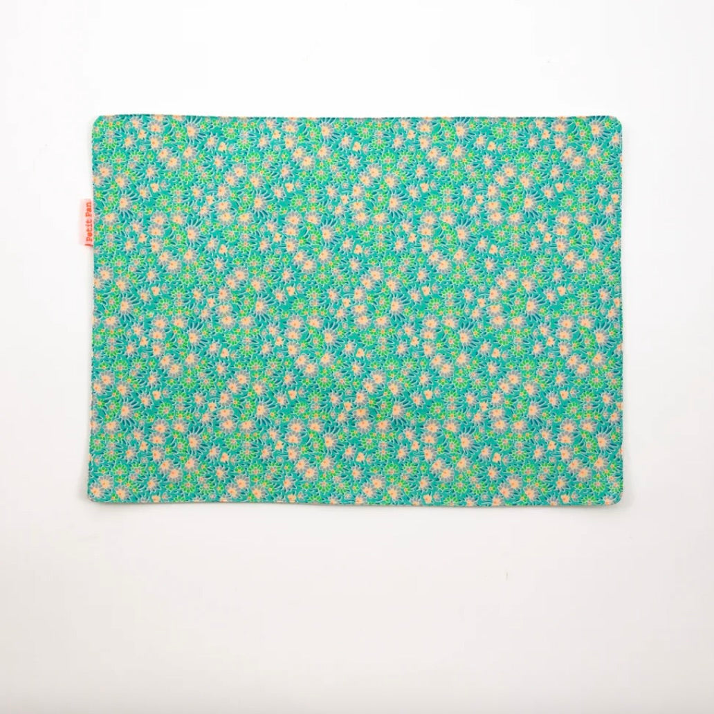 Calendula Green Oilcloth Reversible Placemats