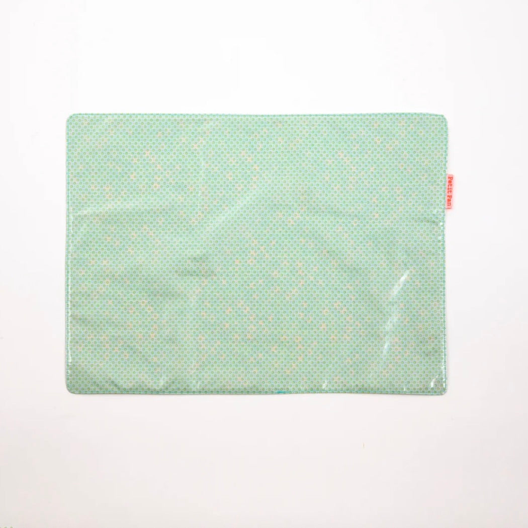 Calendula Green Oilcloth Reversible Placemats