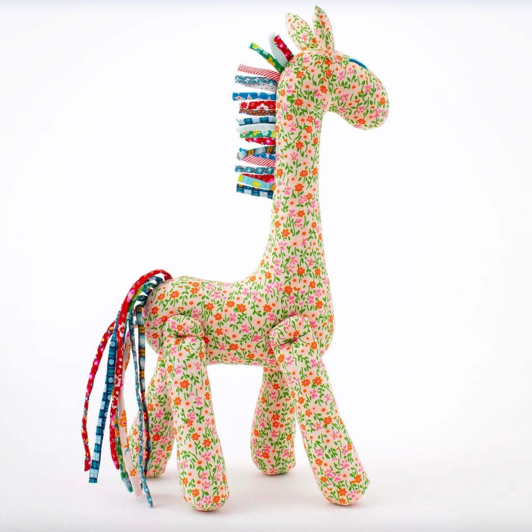 Pink Flower Giraffe Cuddly Toy
