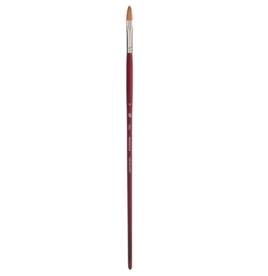 Velvetouch Golden Taklon Long Handle Filbert 8