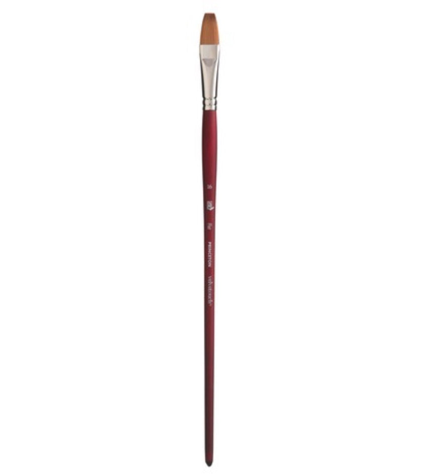Velvetouch Golden Taklon Long Handle Flat 16