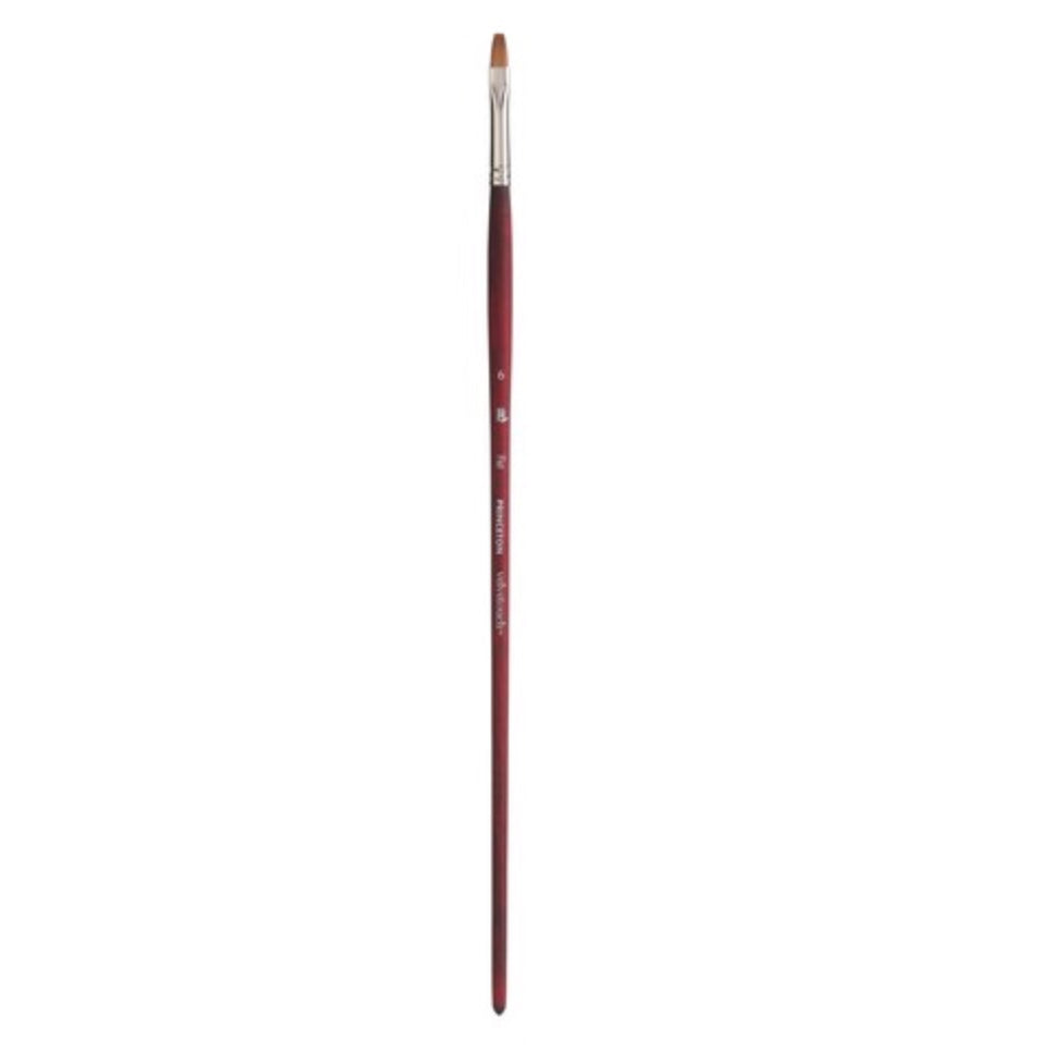 Velvetouch Golden Taklon Long Handle Flat 6