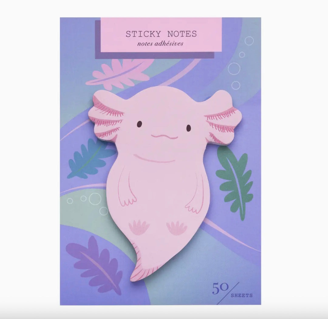 Axolotl Die Cut Sticky Notes
