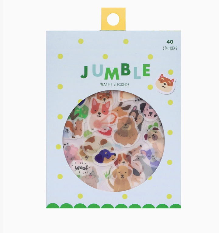 Dogs Jumble Washi Stickers