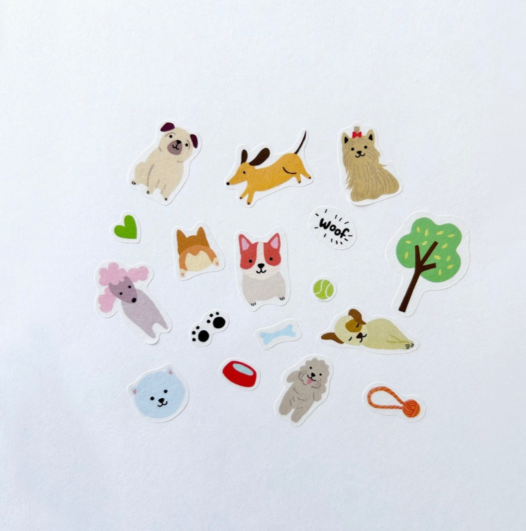 Dogs Jumble Washi Stickers