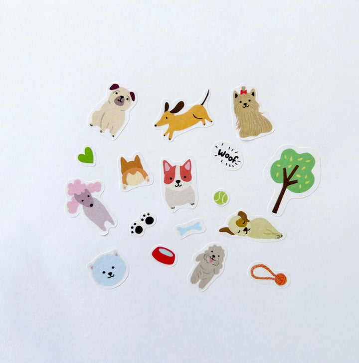 Dogs Jumble Washi Stickers