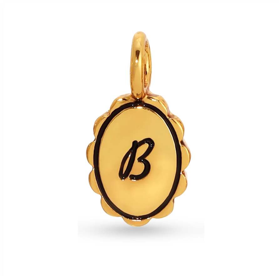 Gold Scallop B Charm