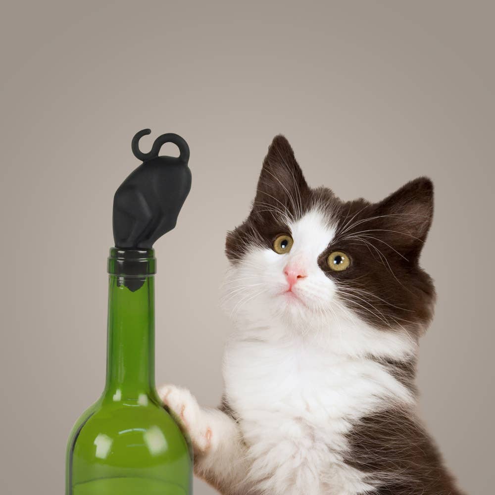 Stop Kitty - Cat Bottle &amp; Wine Stopper