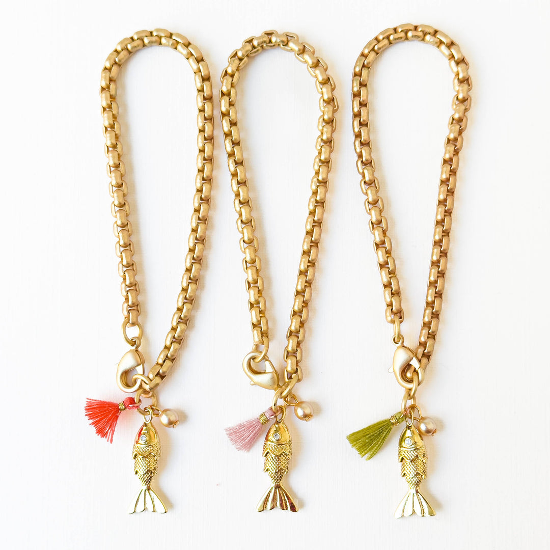 24K Gold Fish Bracelet