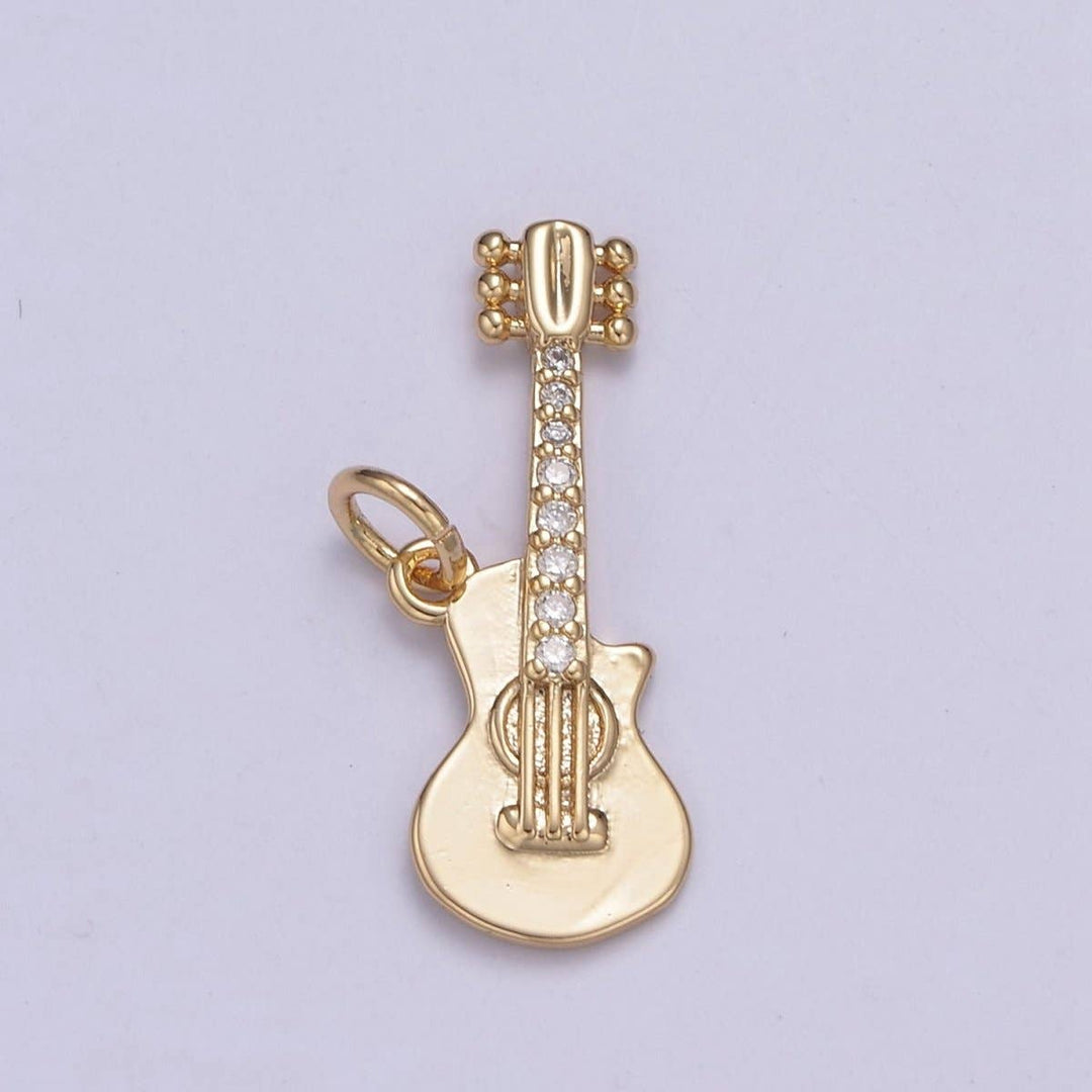 16k Gold Filled Tiny Guitar Charm