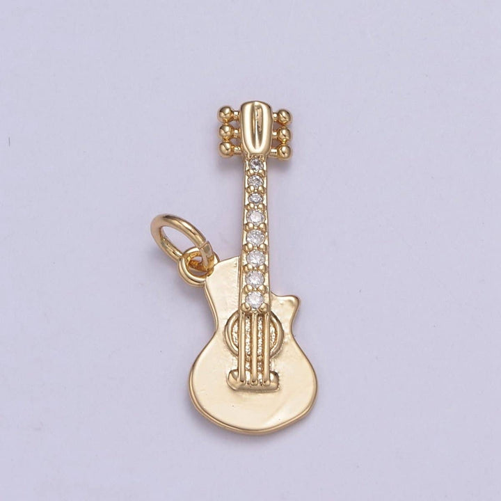 16k Gold Filled Tiny Guitar Charm