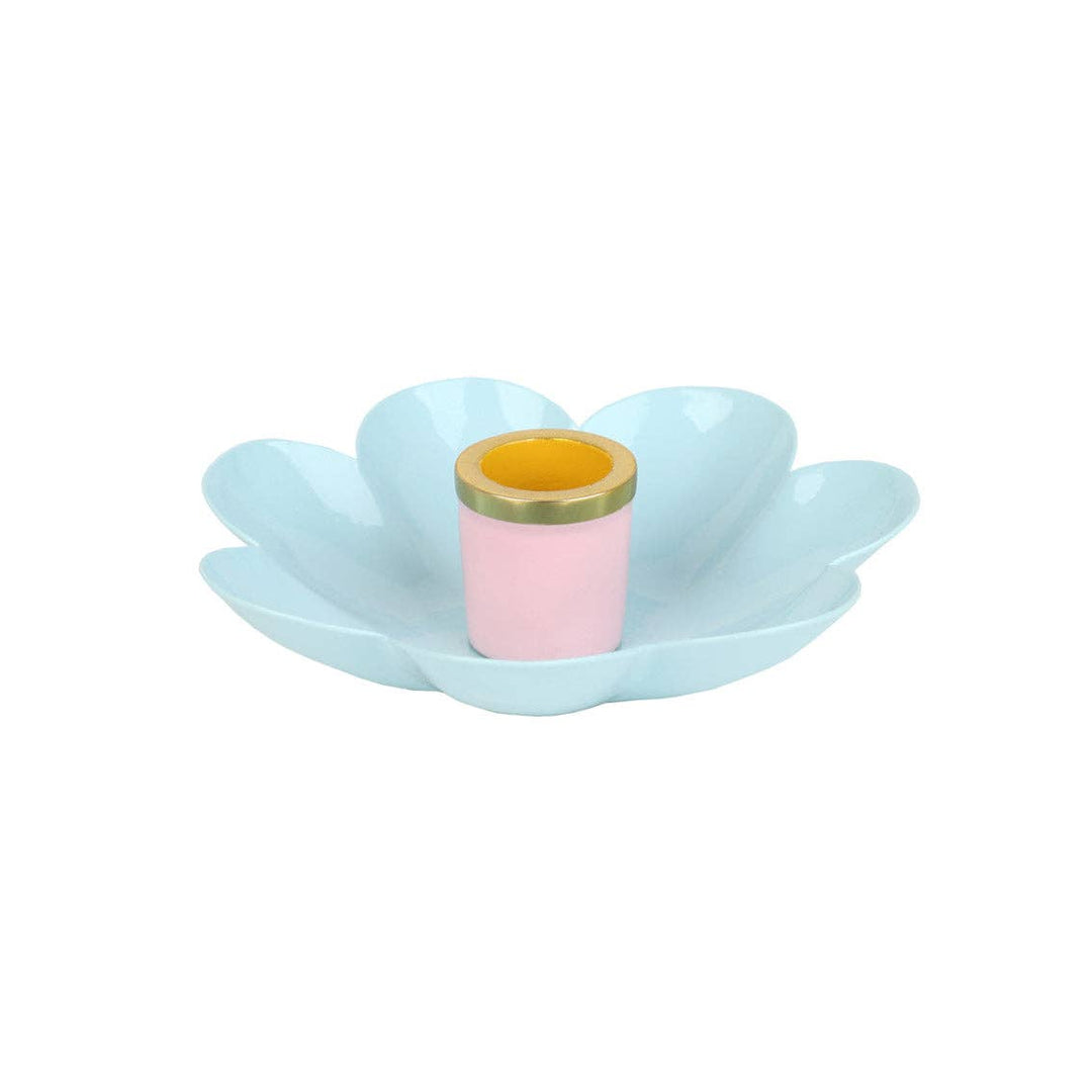 Enamel Flower Shaped Candle Holders