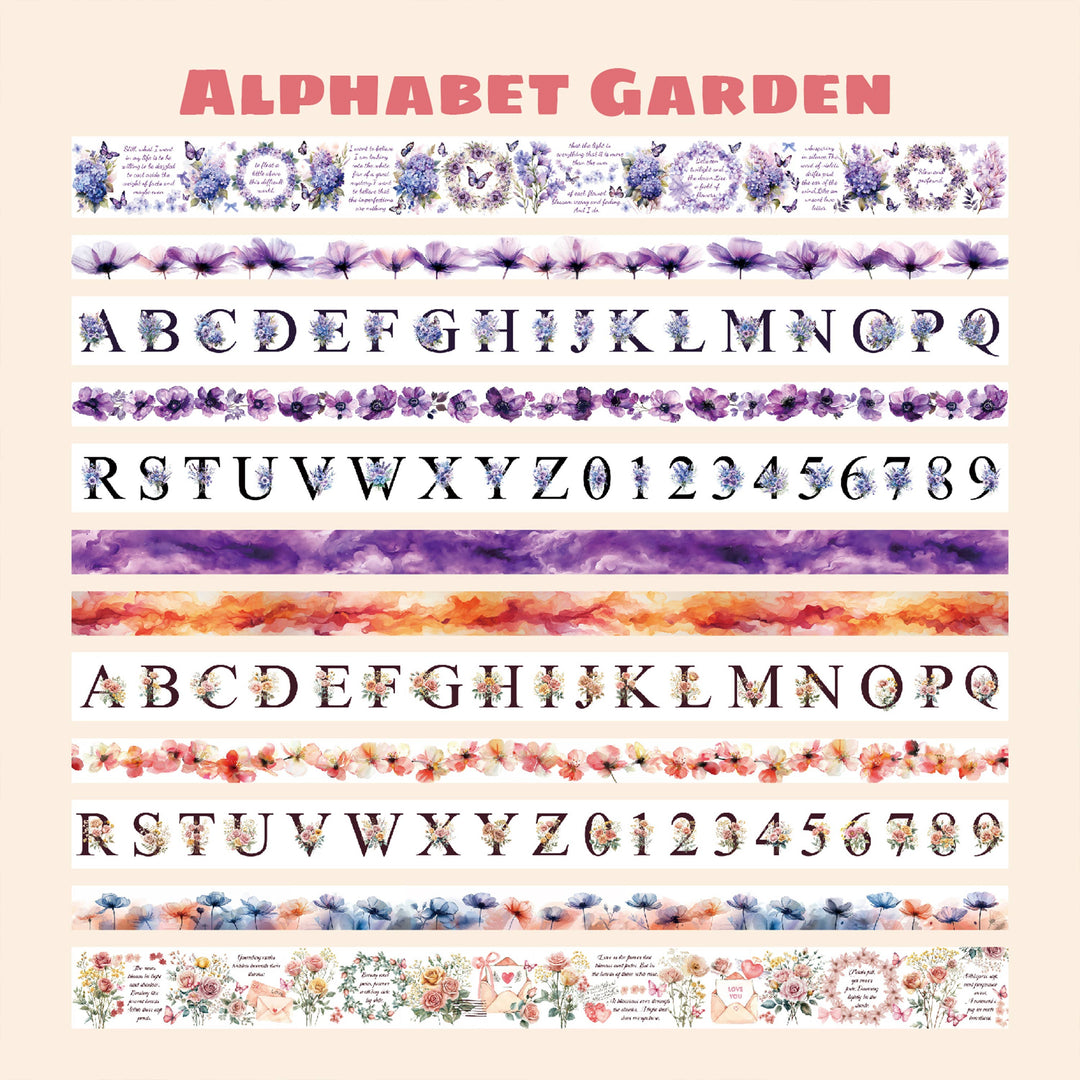 Alphabet Garden Washi Tape Set