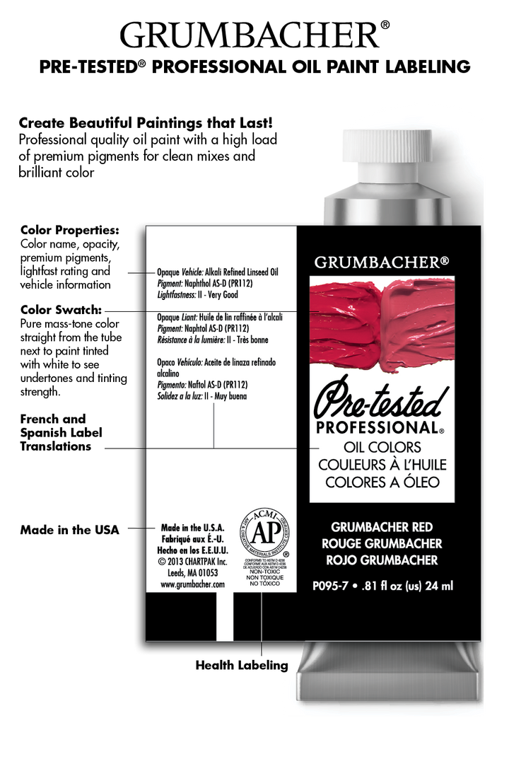 Grumbacher® Pre-Tested® Oil, 10 Color Set