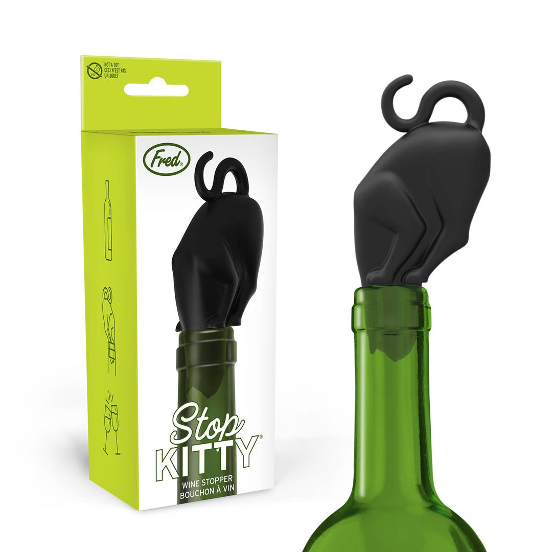 Stop Kitty - Cat Bottle &amp; Wine Stopper
