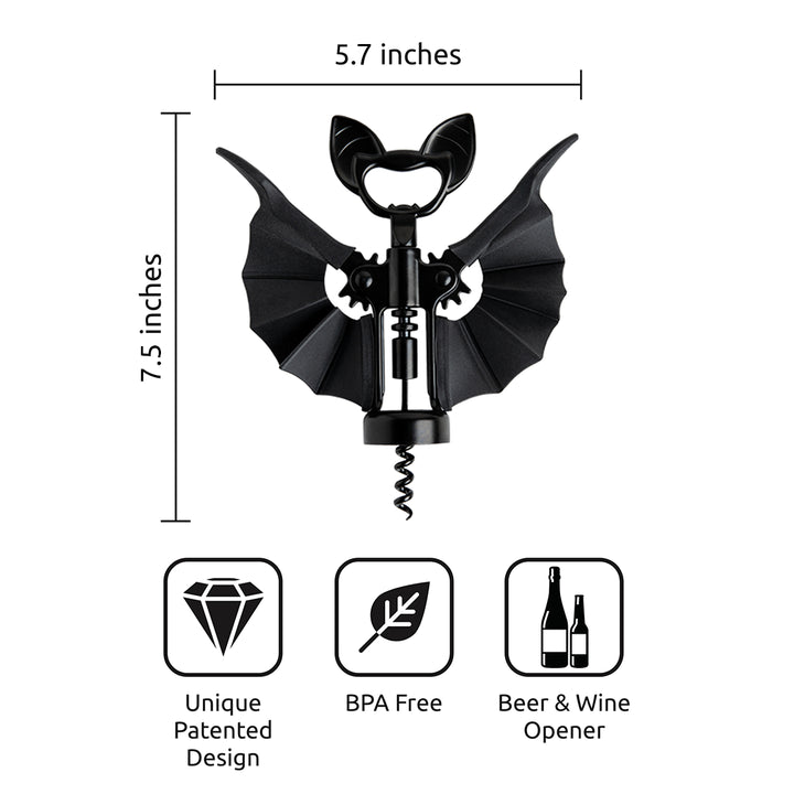Vino Spooky Bat - Wine &amp; Beer Opener