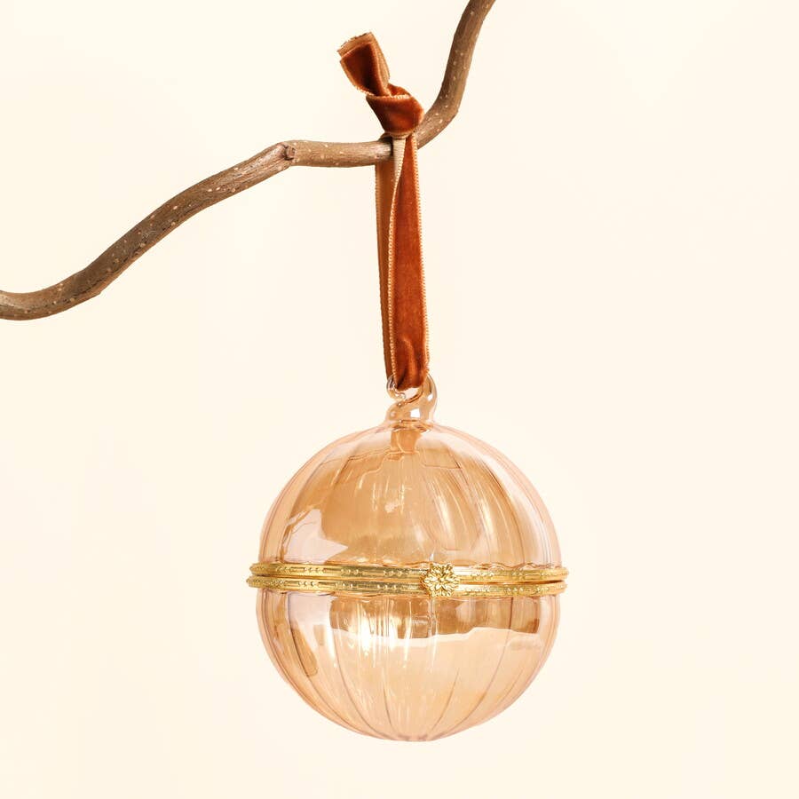 Amber Glass Sultan Secret Opening Bauble