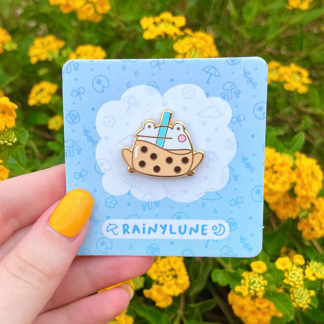 Milk Tea Boba Frog Pin