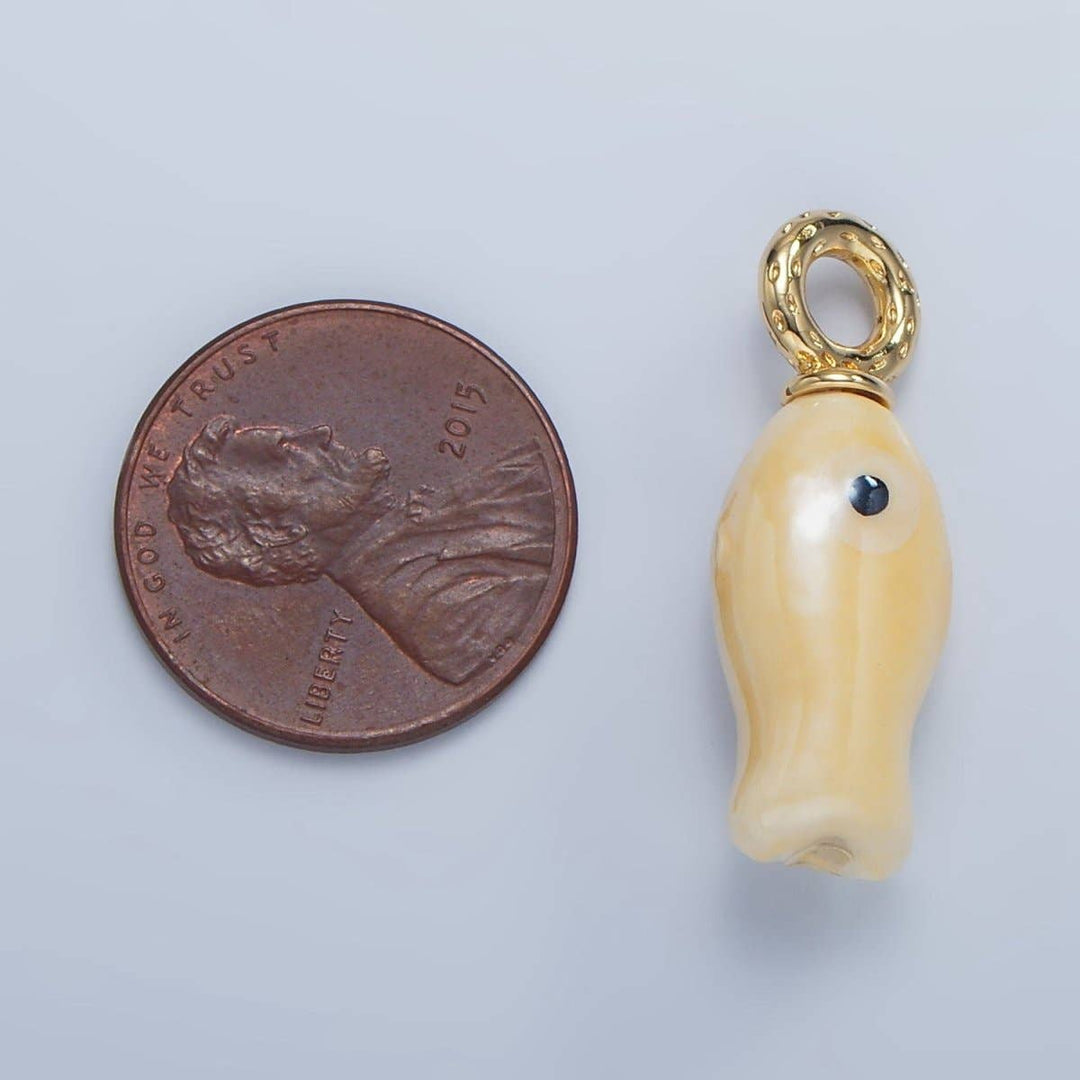 30mm Ceramic Fish Charm