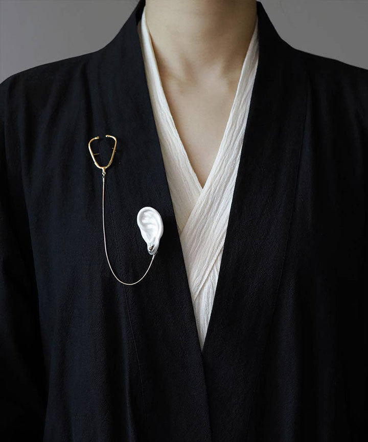 Ceramic Brooch "Stethoscope"