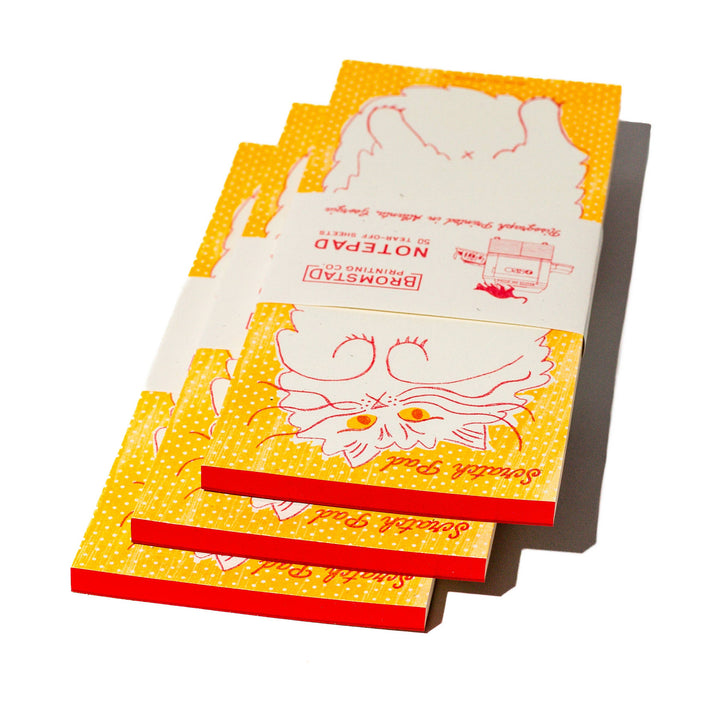 Scratch Pad Cat - Risograph Notepad