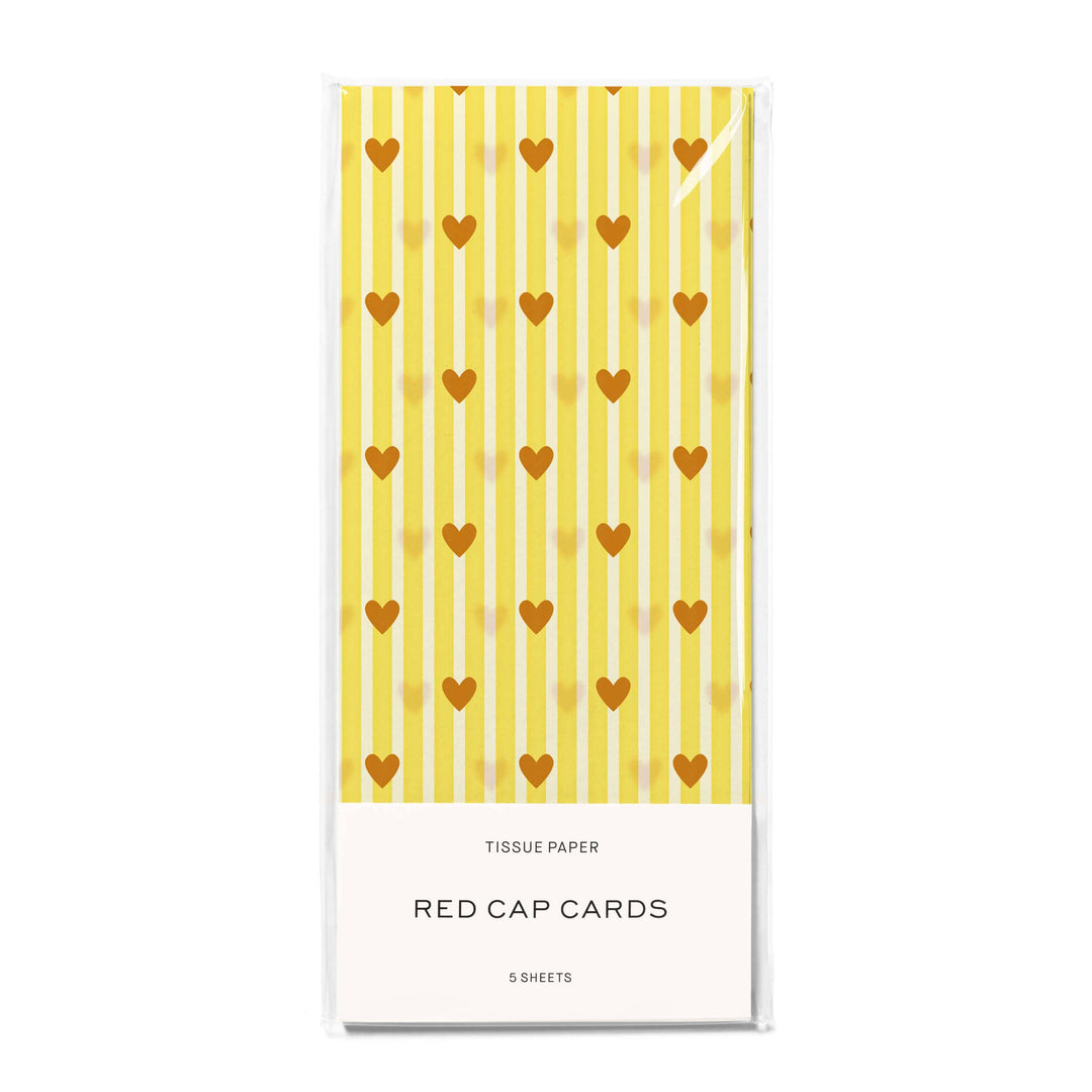 Gold and Yellow Hearts Tissue Paper