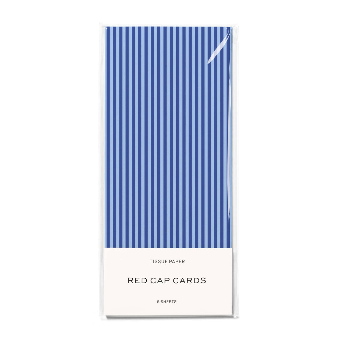 Blue Pinstripes Tissue Paper
